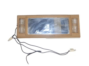 Jeep Cherokee XJ 84-96 OEM Dark Tan Sun Visor Vanity Mirror w/ Lights FREE SHIP - Bild 1 von 6