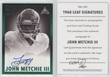2021 Leaf Memories 1960 Base Green Spectrum /35 John Metchie III #BW-JM1 Auto