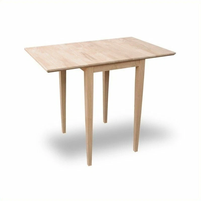 International Concepts T 2236 D Small Drop Leaf Table Unfinished