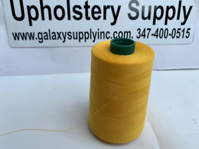 Tex40 GOLD Thread #32072 100% Spun Polyester Cone 6000Yard, sold by 3 spools.  - Image 1 of 4