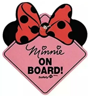 Bebé a bordo Disney Bebé Minnie Mouse a bordo Coche Calcomanía Letrero Seguridad 1er Foto 1 de 4
