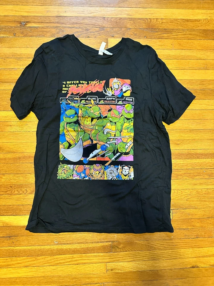 ELECTRIC ZOMBIE T SHIRT TURTLE FIGHTERS T SHIRT TMNT SIZE LARGE OOP - Image 1 of 1