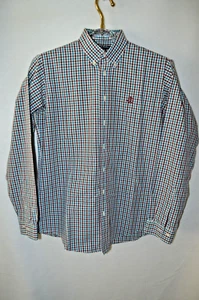 BROOKS BROTHERS BOYS SHIRT XL Multicolor GINGHAM Plaid - Picture 1 of 4