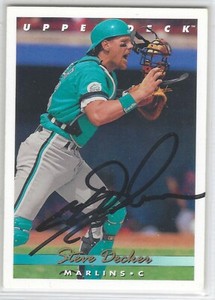 Steve Decker Auto - Signed Autograph 1993 Upper Deck #744 - MLB Florida Marlins