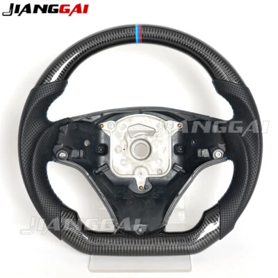 Real Carbon Fiber Steering Wheel For BMW M3 E88 E90 E91 E92 05-12 Manual - Image 1 of 4