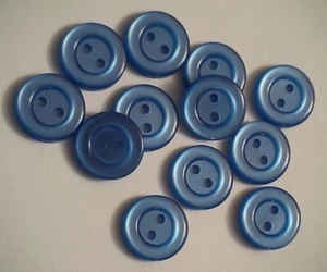 9/16" Blue Craft/Clothing Buttons - Picture 1 of 4