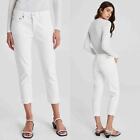 AG Jeans White Denim Ex-Boyfriend Slim Cropped High Rise Jeans Women's 27 NWT