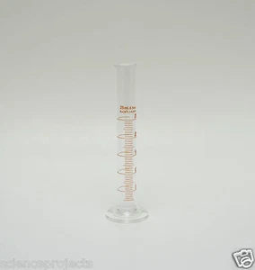 CILINDRO GRADUADO MEDIDA 25mL LABORATORIO VIDRIO DE BOROSILICATO 25 mL NUEVO - Imagen 1 de 1