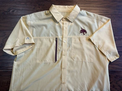 Camisa de pesca Antigua Texas State Bobcats XL para hombre Foto 1 de 4