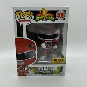 Funko Pop! Television #406 Power Rangers Red Ranger New Hot Topic Metallic - Picture 1 of 6