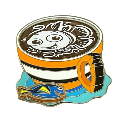 Disneyland Collector Pin 2018 Coffee Latte Series Nemo and Dory LE 3000 on card - Image 1 of 3