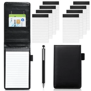 10Pcs Mini Pocket Notepad Holder Set,Durable Cover,Refillable,Leather Pocket ... - Picture 1 of 7