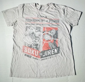 Pre Owned Fair Dragonball Z Goku vs. Jiren T Shirt Printed Beige Men Size XL - Picture 1 of 5