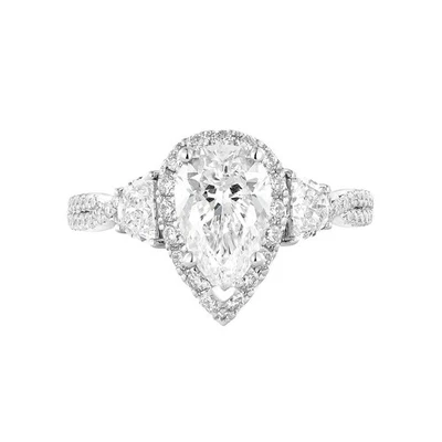 IGI Certificate 14K White Gold Lab Grown Diamond Engagement Ring MZ30385 - Image 1 of 4