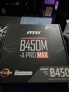 Placa madre MSI B450M-A PRO MAX Socket AM4 DDR4 AMD B450 USB3.2 m-ATX caja abierta - Imagen 1 de 2
