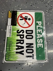 2PZ Insegna Non Spruzzare con Paletti in Metallo, 12"X9" - Plastica Ondulata - Esterno N - Foto 1 di 5