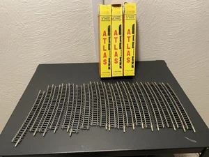 N Atlas Curved Track #2526 Lot of 3 Nickel Silver 19" R 6 Sections NOS S2986 - Picture 1 of 7