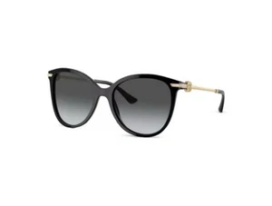 New Bvlgari Crystal-embellished Black Sunglasses BV8201B Size 55 - Picture 1 of 9