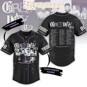 Grey Day Tour 2023 Personalized Baseball Jersey - Picture 1 of 4