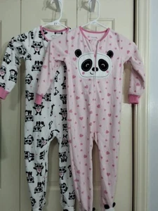 Absorba Baby Girls 2-Pack Blanket Sleeper Sz 4T EUC - Picture 1 of 9