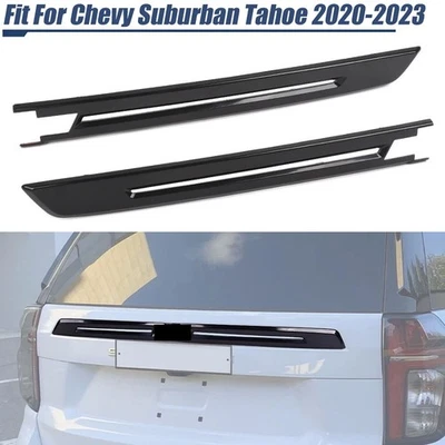 Black Rear Tailgate Molding Trim Cover Strips For Chevrolet Suburban Tahoe 20-23 Foto 1 de 4