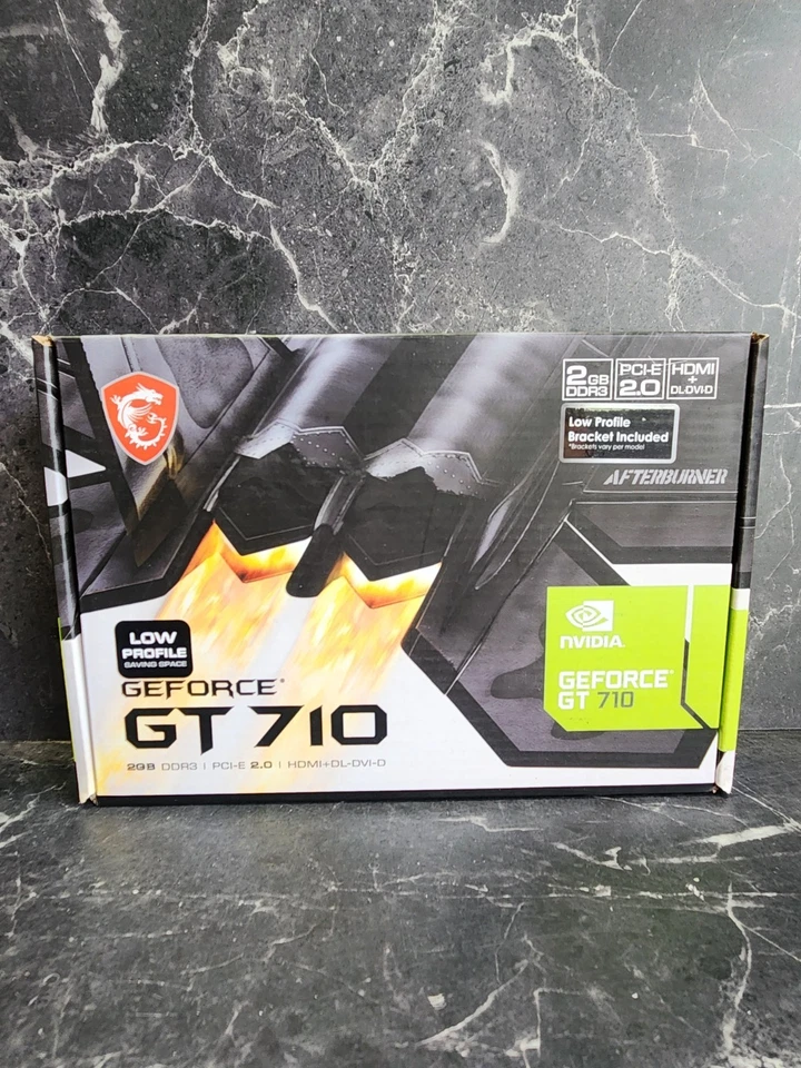 MSI GeForce GT 710 2GB GDRR3 64-bit Low Profile Graphics Card *NEW SEALED* - Image 1 of 3