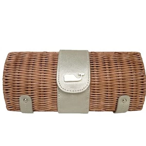 Vineyard Vines Old Straw Wicker Clutch Purse Bag Handbag - Picture 1 of 10