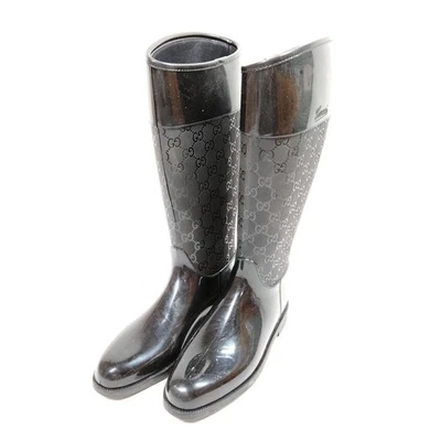 NO TARIFF Gucci Boots Women Black Rubber 4493876 - Image 1 of 4