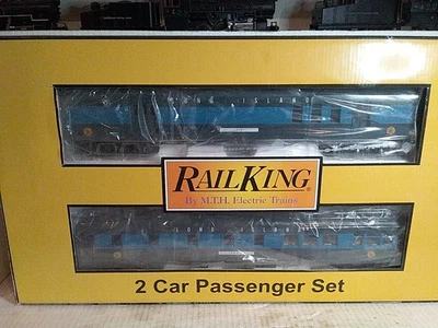 MTH RailKing 30-69150 Long Island 2-car 60' Madison Passenger Set New - Image 1 of 4