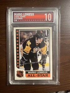 1986-87 Topps Stickers Mario Lemieux EGC 10 - Picture 1 of 2