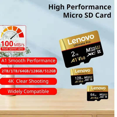 Lenovo Original Micro SD Card 2TB 1TB 512GB 256GB 128GB for Nintendo Switch - Image 1 of 4