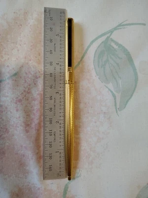 Caneta esferográfica Dunhill Gemline folheada a ouro Alemanha  - Imagem 1 de 4