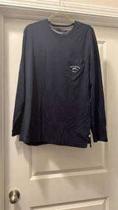 Tommy Bahama Shirt Sz XL Navy Crewneck Long Sleeve Fishing Outdoor Cotton Marlin - Picture 1 of 6