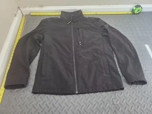 Men’s Calvin Klein Full Zip Jacket Black Medium Front Pocket for Phone #S68 - Picture 1 of 4