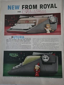 1958 Royal tragbare Futura Schreibmaschine für Weihnachtsanzeige - Bild 1 von 1