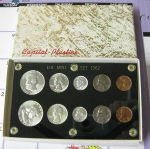 1962 P&D Uncirculated Year Set in Capital Plastic Holder and Box - BINo - Picture 1 of 3