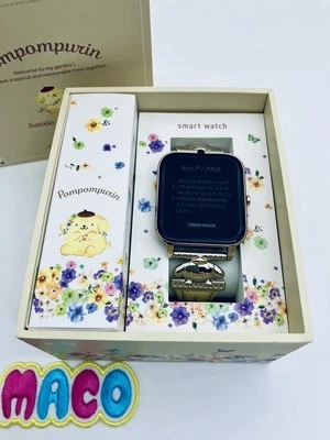 GREEN HOUSE Smart Watch Sanrio Characters Pompompurin / GH-SMWL-PN New Japan - Image 1 of 3