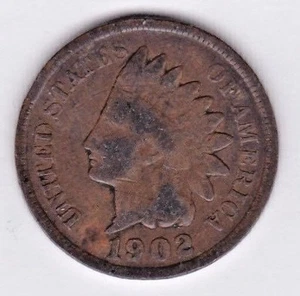 1902 INDIAN HEAD CENT in GOOD + condition :~ PLEASE SEE THE SCAN stk u13 - Picture 1 of 4