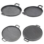 Cast Iron Griddle Hot Plate BBQ Grill Cooking Camping Hob Steak Barbecue Party