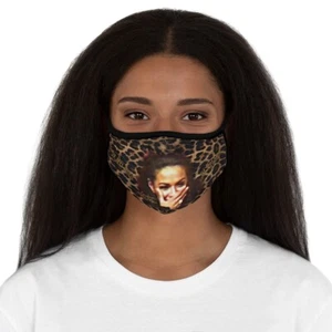 Máscara facial de poliéster de 2 capas Barbara McNair con bolsillo de filtro - Imagen 1 de 7