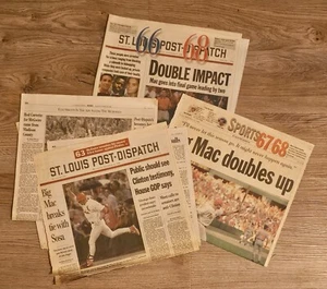 St Louis Post Dispatch vari marchi McGwire 1998 ritagli - RARO DA TROVARE!! - Foto 1 di 1