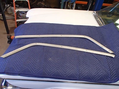 Molduras de apertura de ventana lateral superior interior Pontiac Catalina 1963 2 puertas techo rígido + Foto 1 de 4