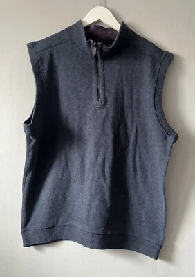 Men’s Sweater Vest Jumper Blue V Neck FZ Fusion XXL - Image 1 of 4