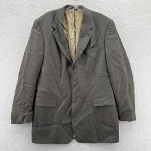 Kenneth Cole Blazer Jacket Mens 42 Long Black Wool 42x34 Job Suit Sport Coat - Picture 1 of 14