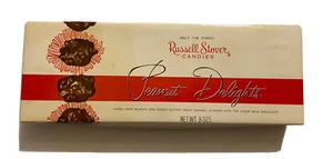 Vintage Russell Stover Candies Peanut Delights Candy Box 9” X 4” - Picture 1 of 5