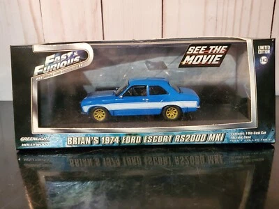 Greenlight Fast & Furious Movie Brian's 1974 Ford Escort RS2000 MKI 1:43 Diecast - Image 1 of 4