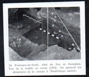 1974 -- FONTANES DE SAULT AUDE ABRI DU ROC DOURGNES FOUILLE DE 1973 3N687 - Picture 1 of 1