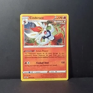 Pokémon Cinderace Sword And Shield Black Star Promos SWSH278 Holo Promo Card - Picture 1 of 4