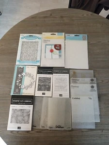 Embossing Folders Lot 14 Folders Stampin, Cuttlebug, Kaiser, Sizzix - Picture 1 of 7