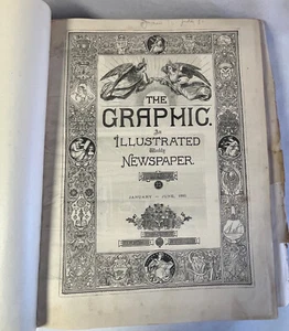 The Graphic; An Illustrated Weekly Newspaper, Bound V. 23 - 1881 January - June - Foto 1 di 13